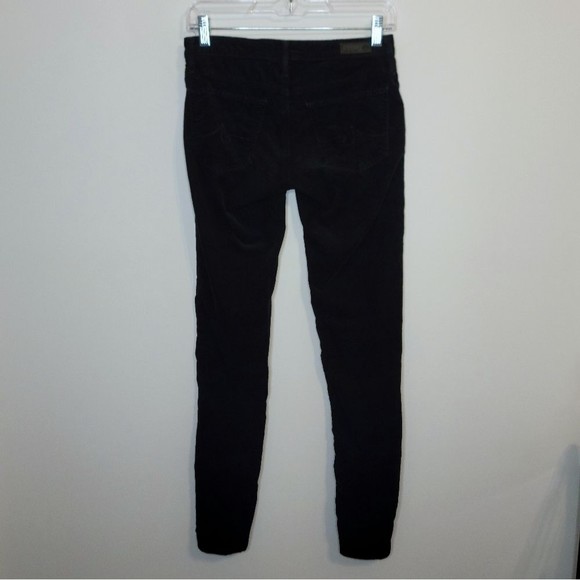 AG Adriano Goldschmied Black Corduroy Legging Super Skinny Jean Size 26 - Picture 6 of 12
